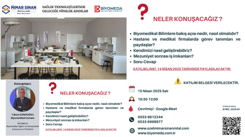15 Nisan; Mesleki ve Teknik Anadolu Lisesi Öğrencileri için Çevrimiçi Etkinlik